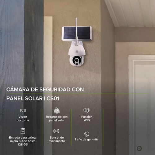 Cámara De Seguridad Wifi Exterior Con Panel Solar Avera CS01
