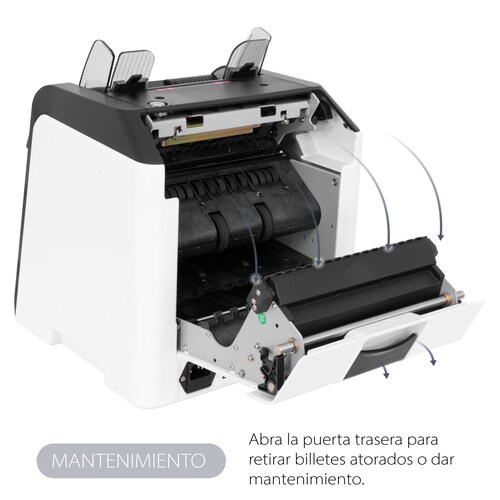 Contadora de Billetes Profesional Guardex AL-950 con Detector De Billetes Falsos, 4 modos de Uso, 1200 Billetes por minuto + Sensores UV/MG/IR