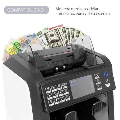 Contadora de Billetes Profesional Guardex AL-950 con Detector De Billetes Falsos, 4 modos de Uso, 1200 Billetes por minuto + Sensores UV/MG/IR
