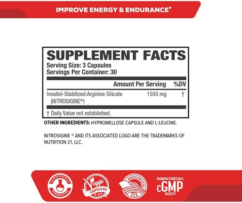 PREMIUM L-ARGININE (NITROSIGINE) L Arginina  90 cap
