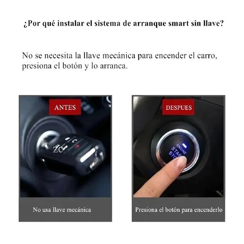 Auto Botón Encendido Arranque Antirobo Start Sin Llave Rfid
