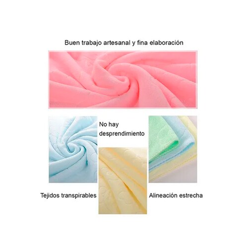 6 Toallas Baño Completo Grandes Color Pastel.