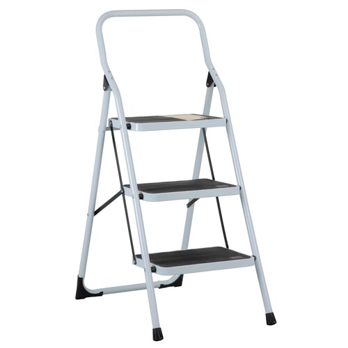 Escalera Tubular, Plegable, 3 Peldaños Alcance Aproximado 2.40mts Para Personas Que Miden 1.50cm, Soporta 150kg.