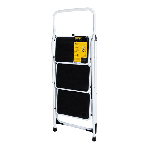 Escalera Tubular, Plegable, 3 Peldaños Alcance Aproximado 2.40mts Para Personas Que Miden 1.50cm, Soporta 150kg.