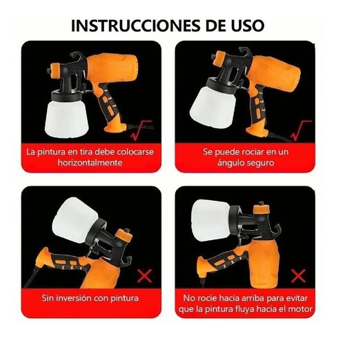 Máquina Pistola Eléctrica Para Pintar 110v 550w 900ml