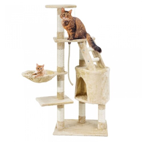 Mueble Rascador Para Gatos Uñas 120cm Casa Hamaca Escalera