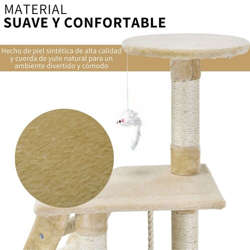 Mueble Rascador Para Gatos Uñas 120cm Casa Hamaca Escalera