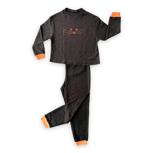 Pijama Dama Juicy Night Naranja Suave Cómoda Caliente Lyndo