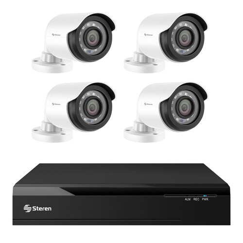Sistema de seguridad CCTV DVR con 4 cámaras, disco duro y monitoreo por Internet 