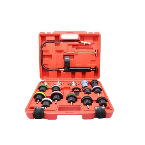 Kit Probador De Fugas Presión Radiador C/ Kit Purga 18 Pz