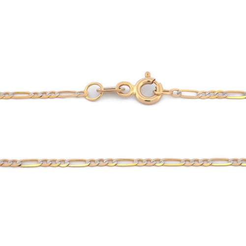 Cadena Estilo Cartier Diamantada Oro Italiano Sólido 10k 45 cm 