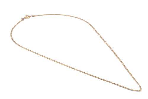 Cadena Estilo Cartier Diamantada Oro Italiano Sólido 10k 45 cm 