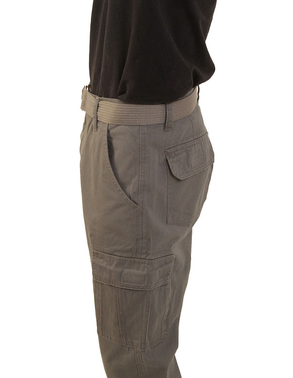 Pantalon cargo gabardina online hombre