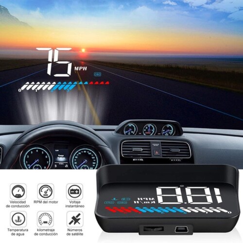 Velocímetro Pantalla Frontal Universal Hud Obd2/gps