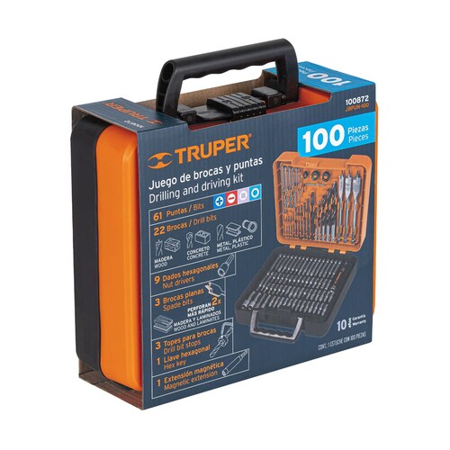 Juego de 100 Brocas y Puntas JBPUN-100 Truper