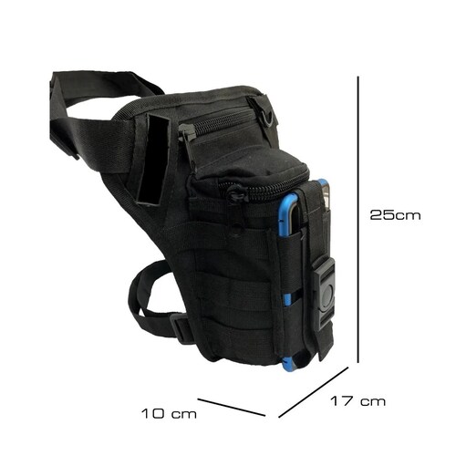 Piernera Tactica Para Celular  Multiusos Negro
