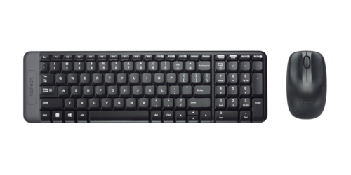 Kit de teclado y mouse Logitech MK220, Inalámbrico, USB