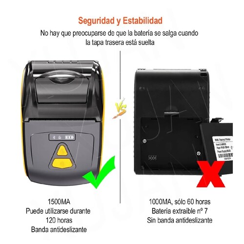 Impresora Portátil Bluetooth Térmica Inalámbrica Ticket 58mm