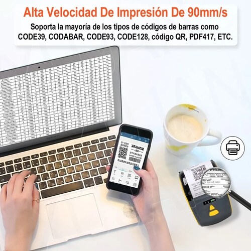 Impresora Portátil Bluetooth Térmica Inalámbrica Ticket 58mm