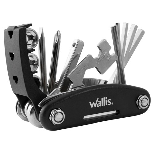 Multiherramienta Wallis para mantenimiento, acero inoxidable, mango negro