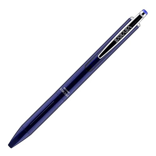 Bolígrafo Retráctil De Tinta Gel Sarasa Grand Punto Mediano (0.7 mm) Tinta Negra Cuerpo Azul