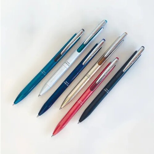 Bolígrafo Retráctil De Tinta Gel Sarasa Grand Punto Mediano (0.7 mm) Tinta Negra Cuerpo Azul