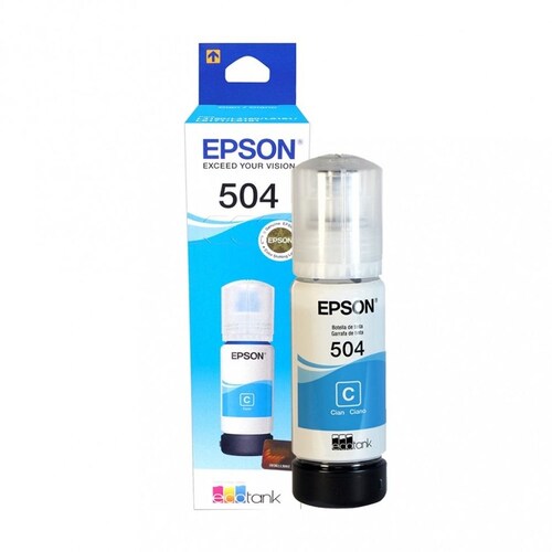 Botella Tinta Epson Original T504 Impresora L4150 L416 impresión negocio tinta cartucho pc laptop