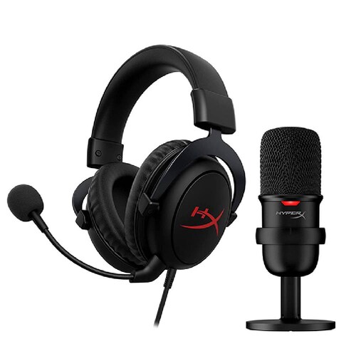 Audifonos HyperX Cloud Core Streamer Starter Pack+ Microfono Solocast