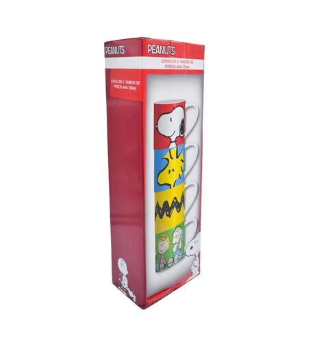 Set De 4 Tazas Snoopy Apilables