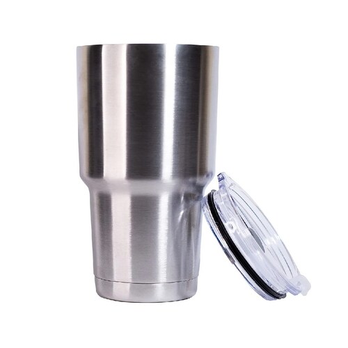 30oz De Termo Portátil De Acero Inoxidable Con Calor Y Frío Plata