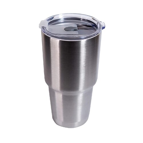 30oz De Termo Portátil De Acero Inoxidable Con Calor Y Frío Plata