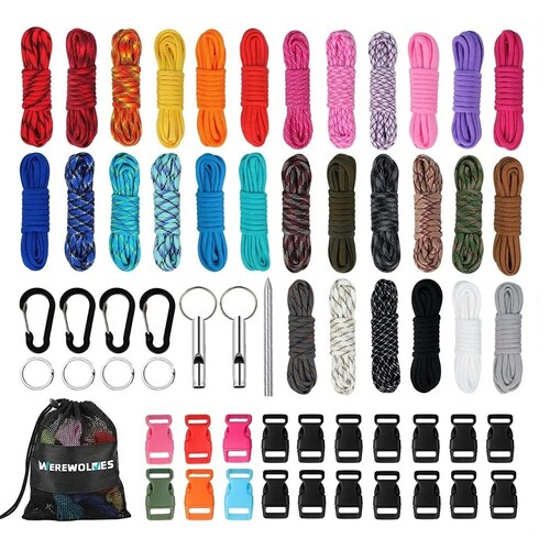 Kit Cuerda Paracord 550 30 Colores Combinado 90m