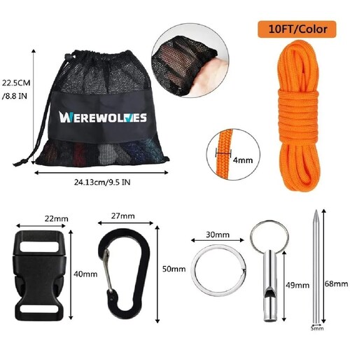 Kit Cuerda Paracord 550 30 Colores Combinado 90m