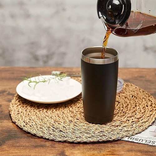 Vasos Aislados Al Vacío De Acero Inoxidable De 20 Oz Negro