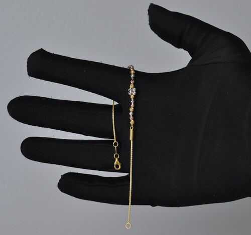 Pulsera Oro 10k Florentino Dama Mujer Esclava Italia 19cm.