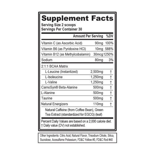 Aminocidos EVL BCAA Energy 267g 30 Serv. - Limonada Rosa
