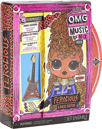 Lol Surprise Omg Remix Rock Muñeca Ferocious 15 Sorpresas