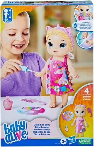 Baby Alive Bebe Dia De Spa Unicornio Muñeca.