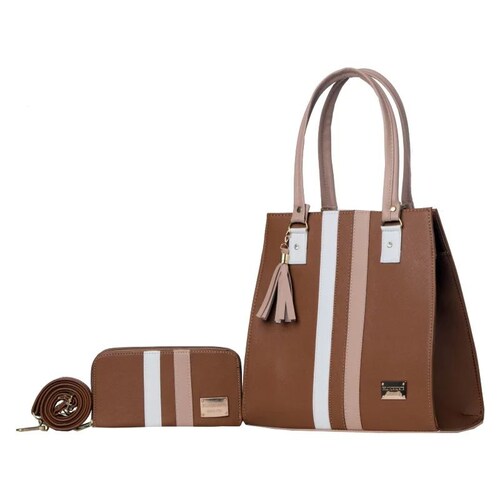 Set de Bolso y Cartera de Moda FANA para Mujer Rosalia Camel