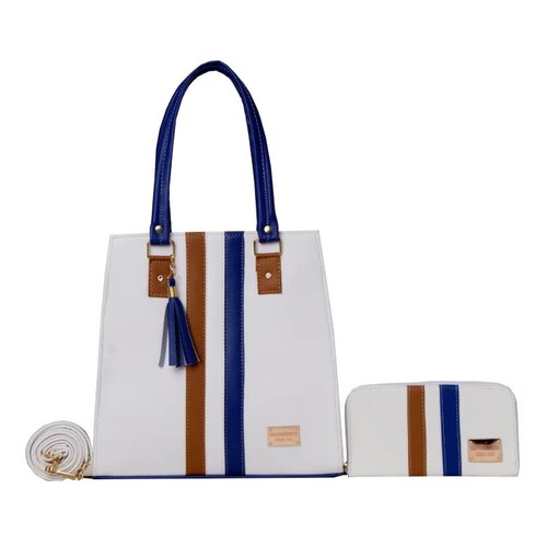 Set de Bolso y Cartera de Moda FANA para Mujer Rosalia Blanco
