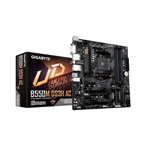 Tarjeta Madre Gigabyte B550M DS3H AC AM4 DDR 128GB  M-ATX B550M DS3H AC.
