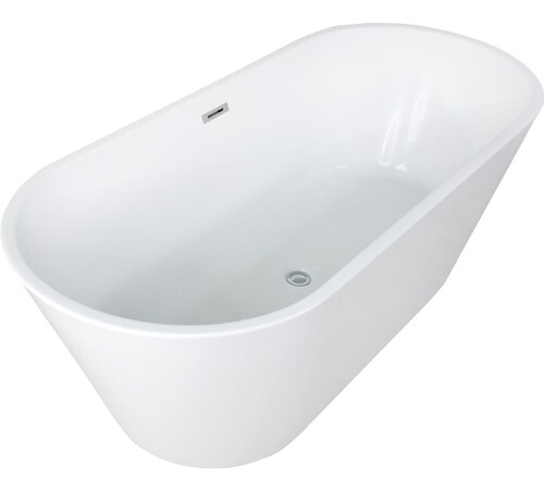 Tina Baño Lujo Bañera Dubai Fibra De Vidrio 169x75.5x59 Cm Blanca