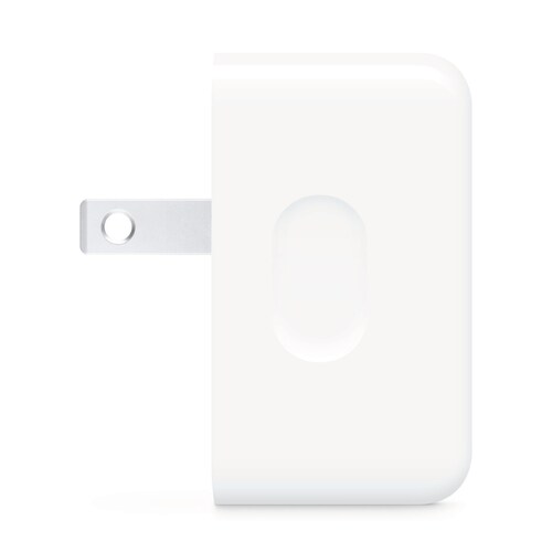 Adaptador de corriente Apple de 35W con dos puertos USB-C.