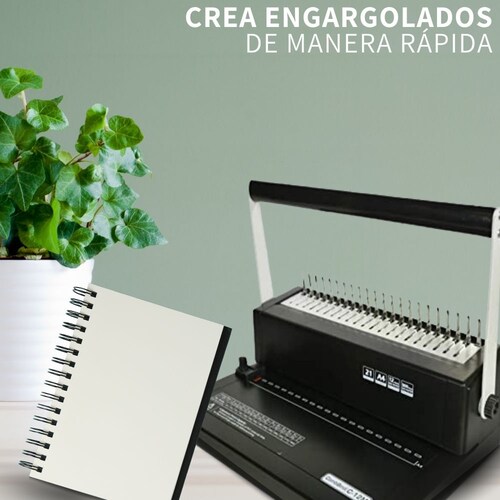 Engargoladora Perforadora A4 Ajustable De 12 Hojas Acero 500