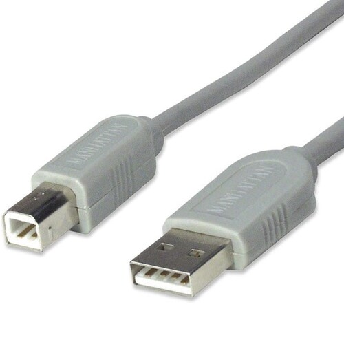 Cable USB Impresora Manhattan A-B 3 Metros Gris 317863