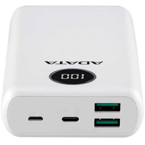 Bateria Adata P20000QCD 20000mAh Blanco USB Power Bank Cargador Portatil AP20000QCD-DGT-CWH.
