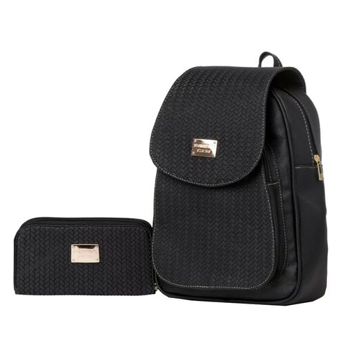 Set de Mochila y Cartera de Moda FANA para Mujer Manely Negro