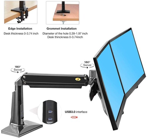 Soporte North Bayou H180 De Mesa Para Tv/monitor De 22 A 32 Negro