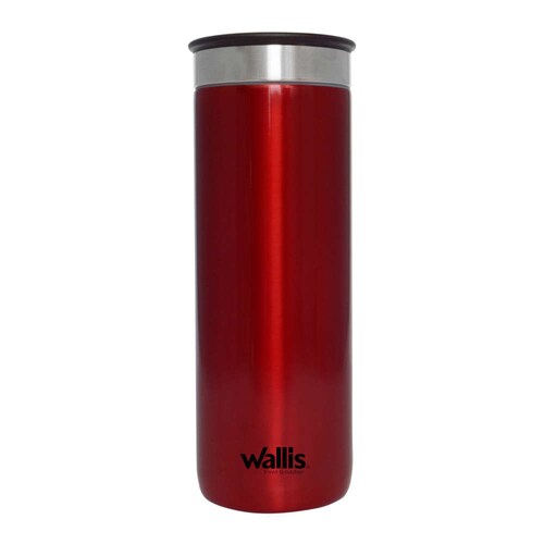 Termo de acero inoxidable con tapa rosca, 500 ml rojo metálico
