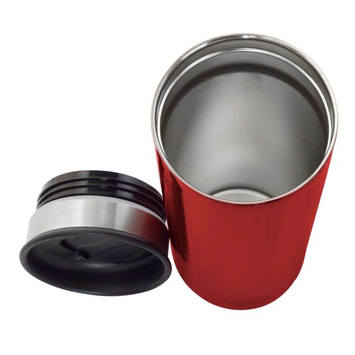 Termo de acero inoxidable con tapa rosca, 500 ml rojo metálico